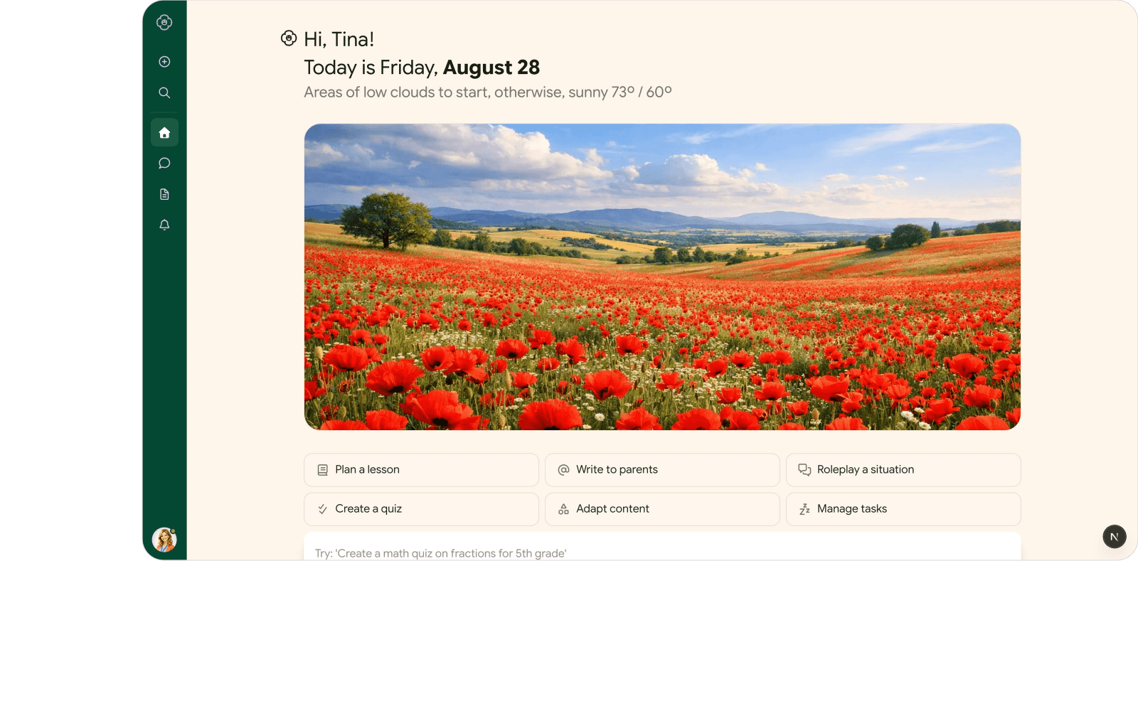 A voice-first AI assistant for teachers — lesson plans, parent notes, quizzes