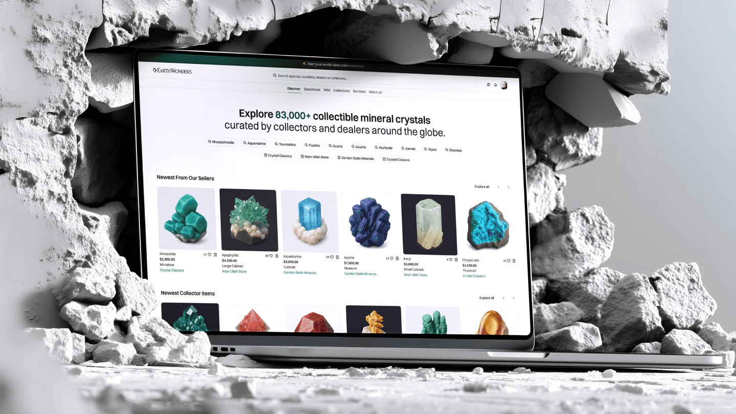 Building the premier marketplace for fine mineral collectors