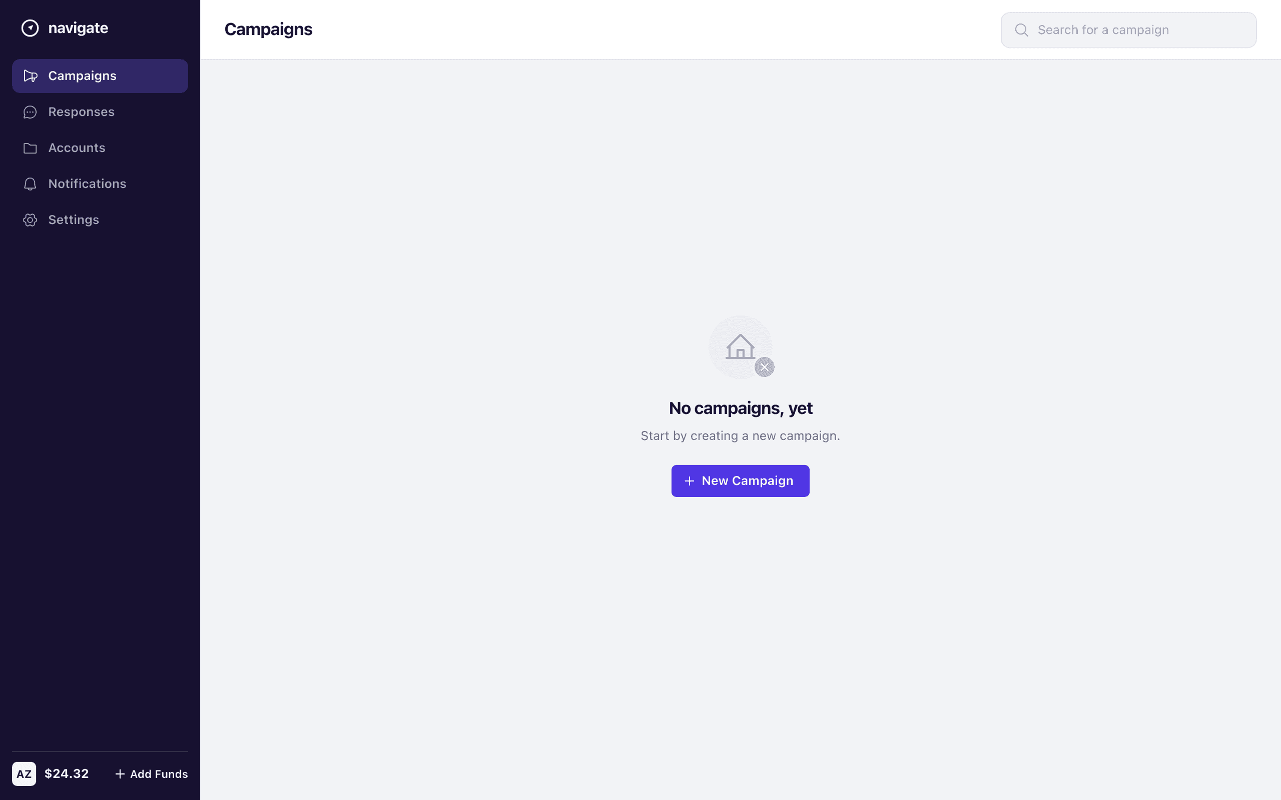 Navigate — First run