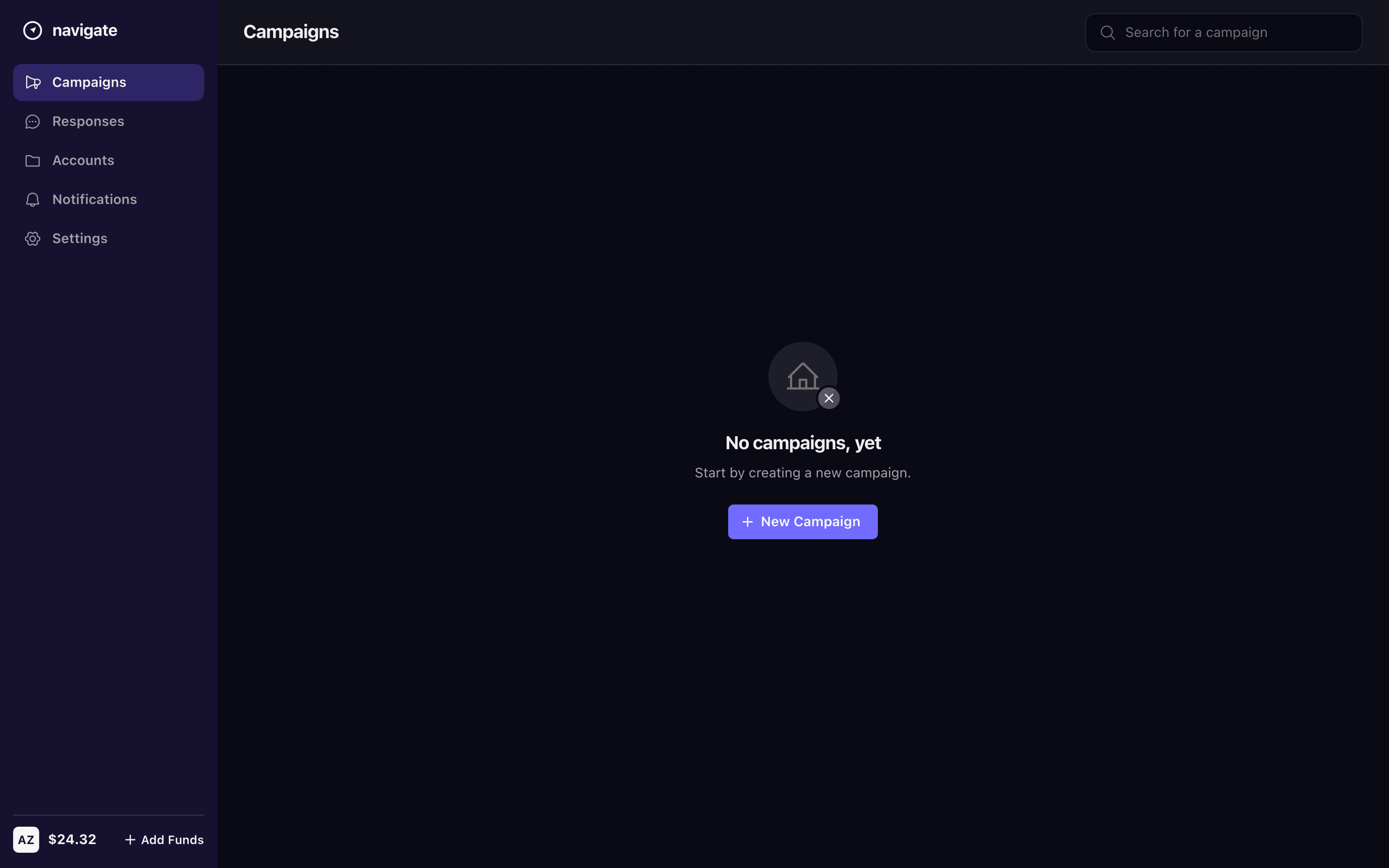 Navigate — First run