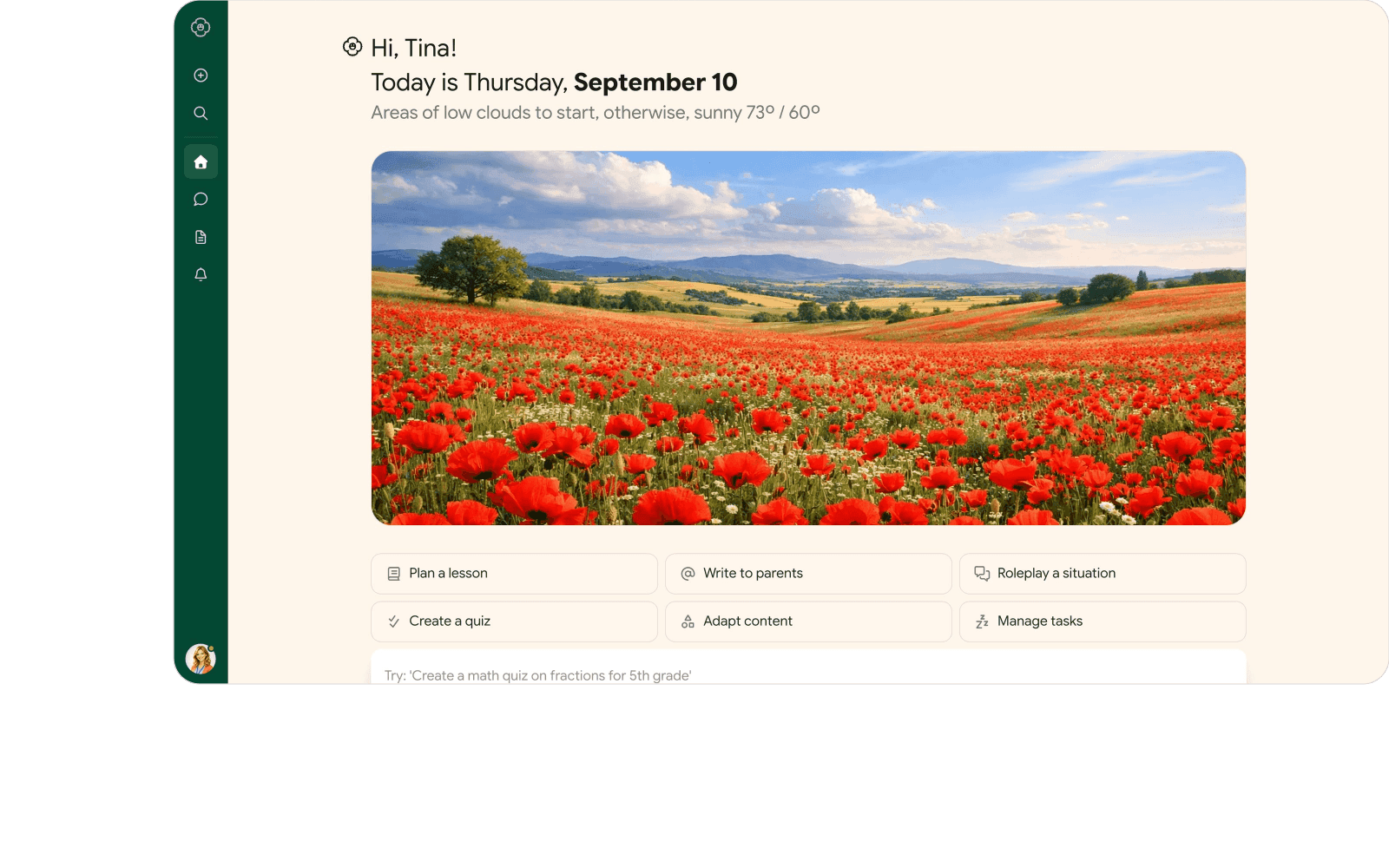 A voice-first AI assistant for teachers — lesson plans, parent notes, quizzes