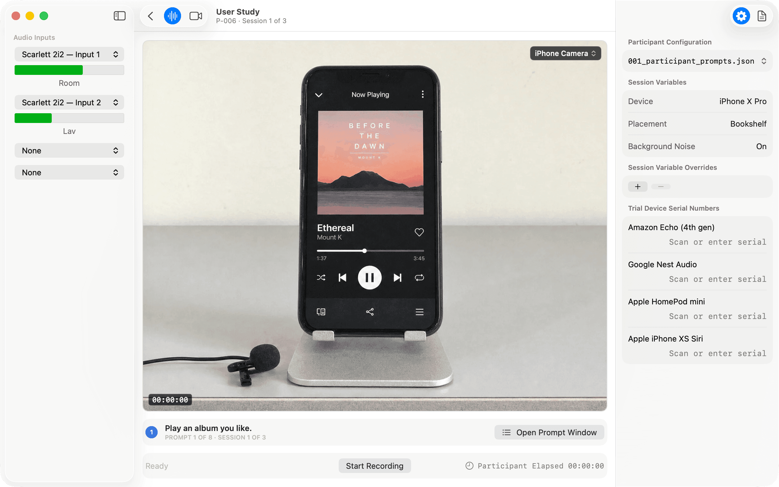 User Study — Audio armed