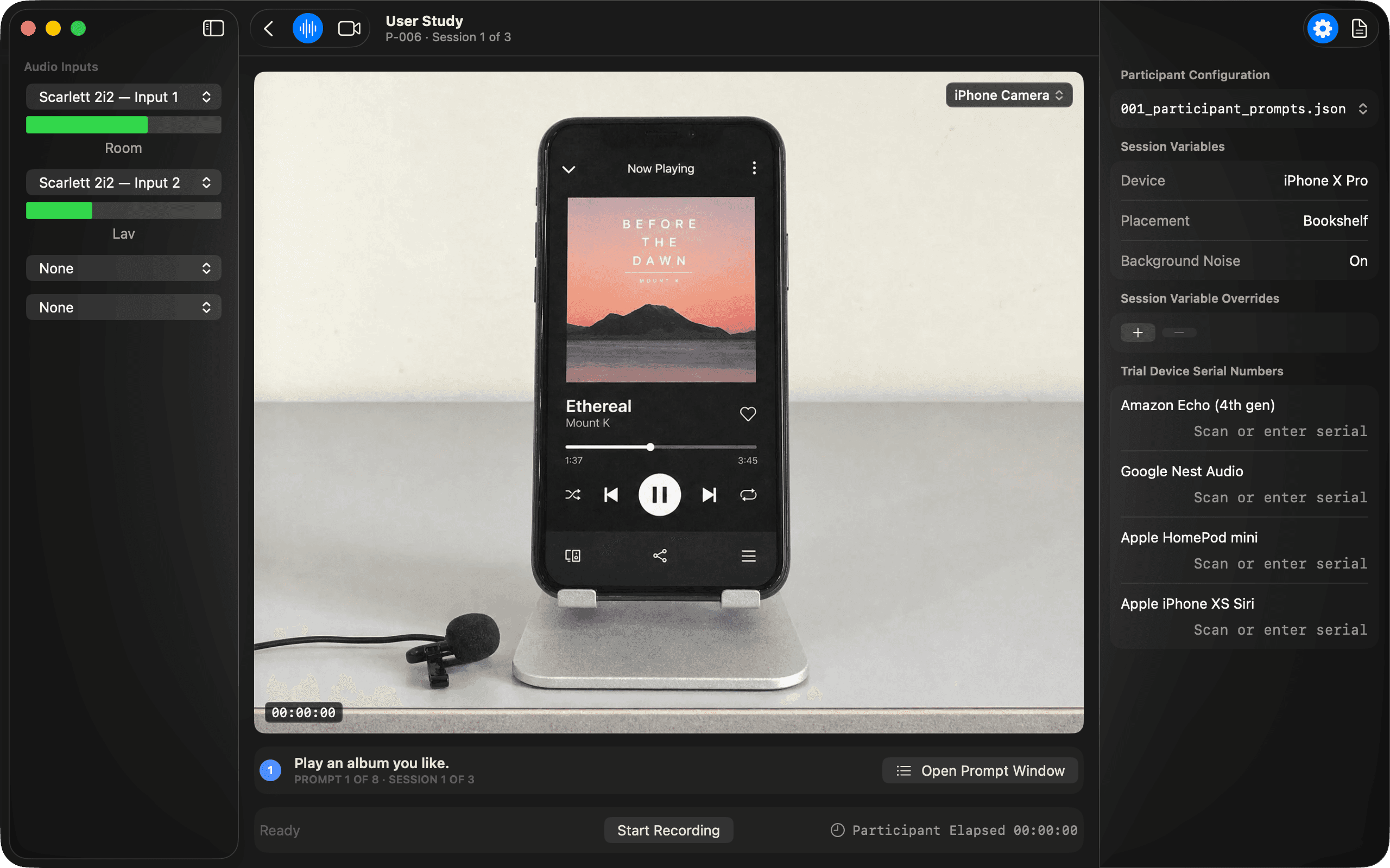 User Study — Audio armed