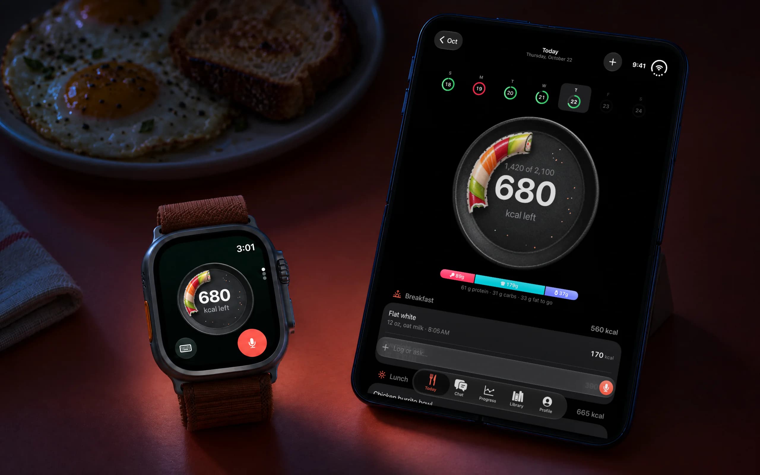 The food log I wanted to use, designed and built on my own
