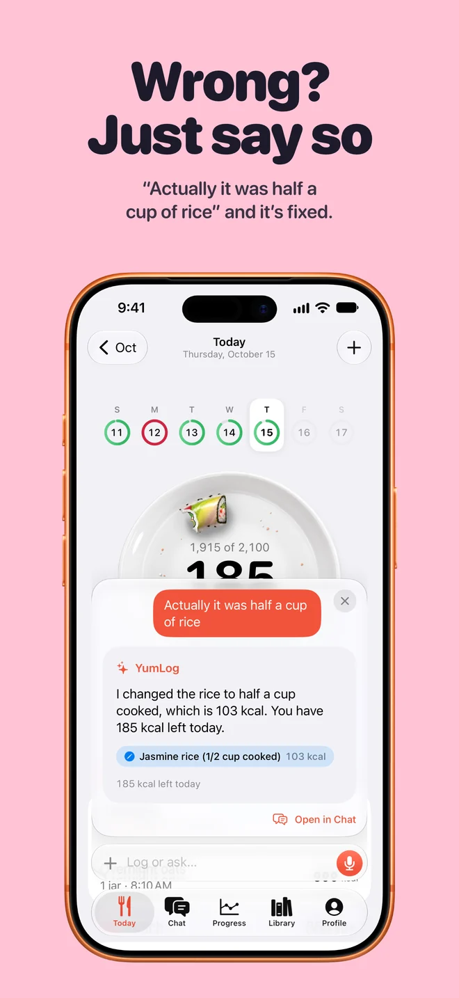 App Store screenshot: “Wrong? Just say so”