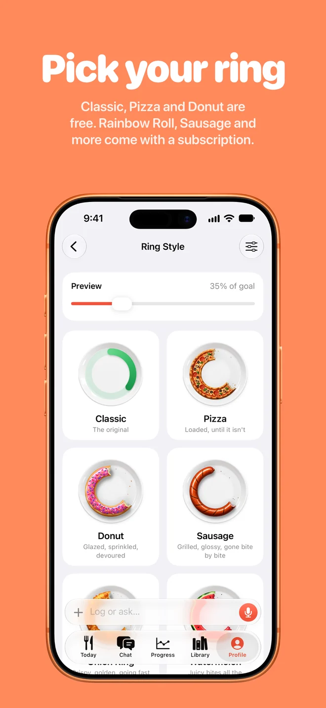 App Store screenshot: “Pick your ring”