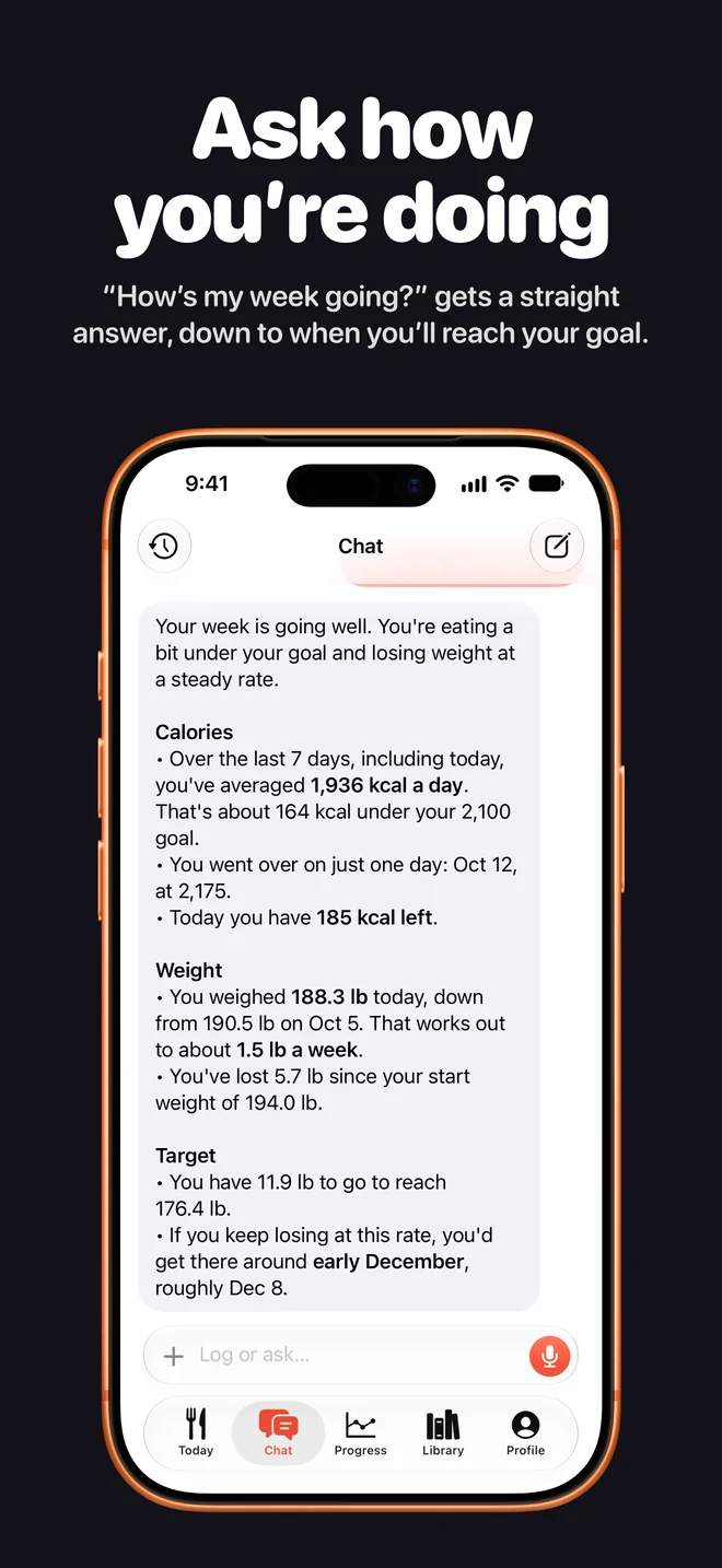 App Store screenshot: “Ask how you’re doing”