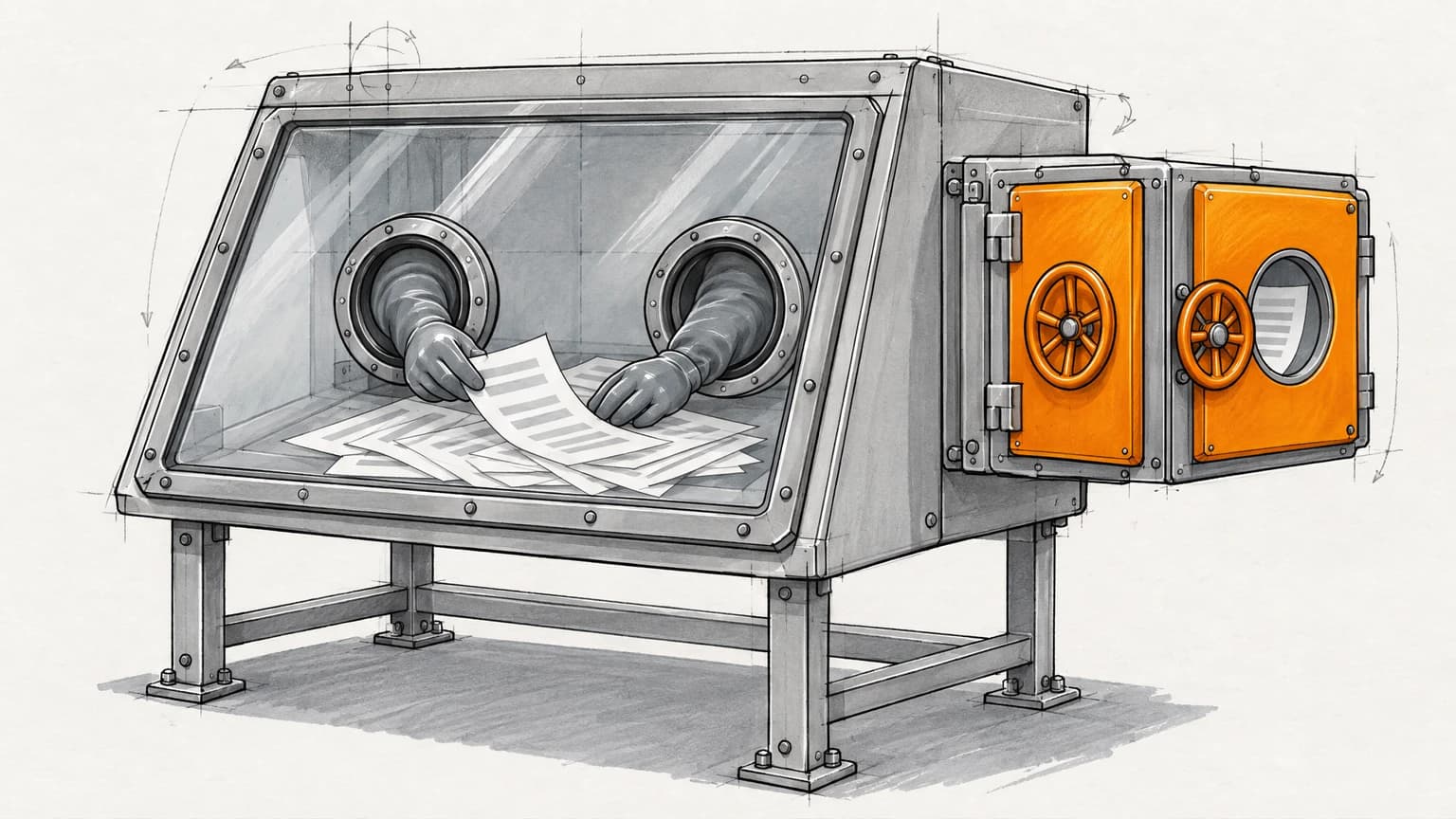 Designing document AI before the model could run locally β cover sketch